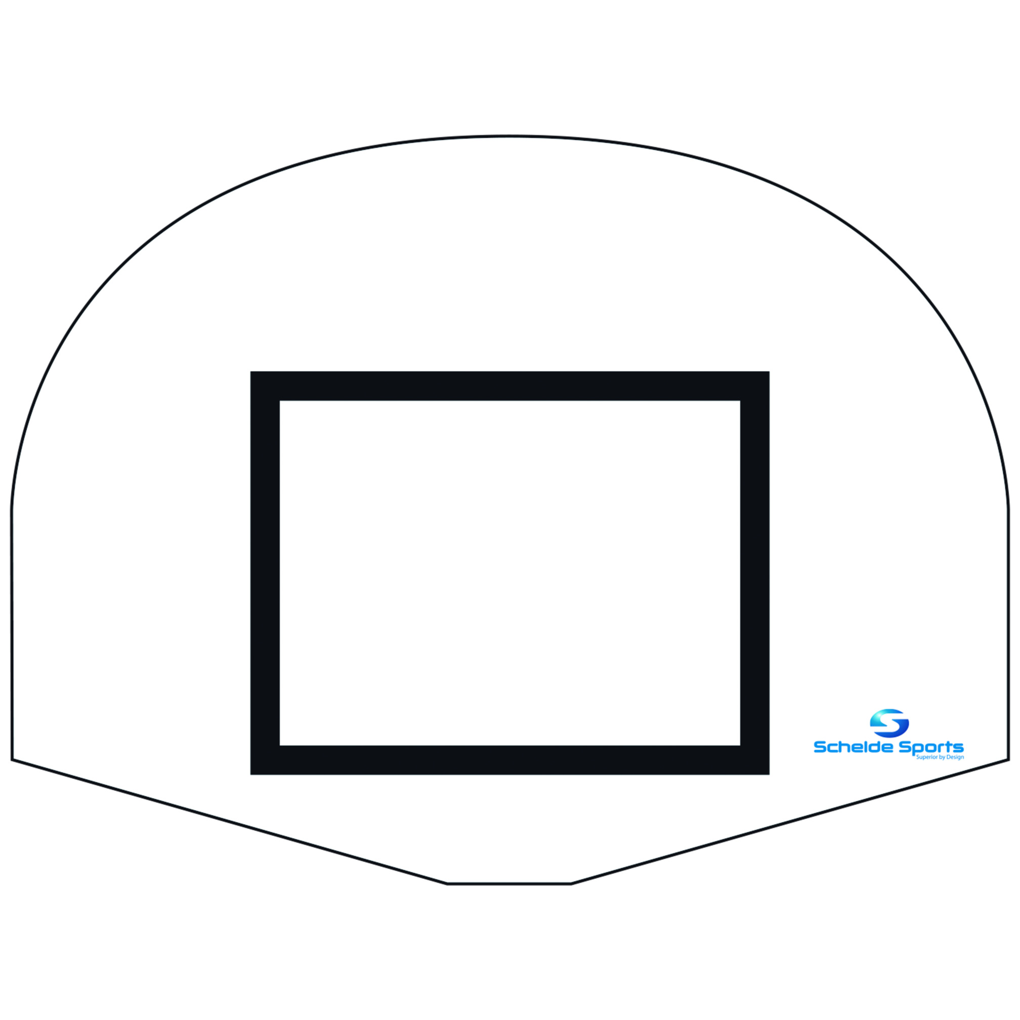 Fan-Shaped Basketball Backboard – 120x90 cm